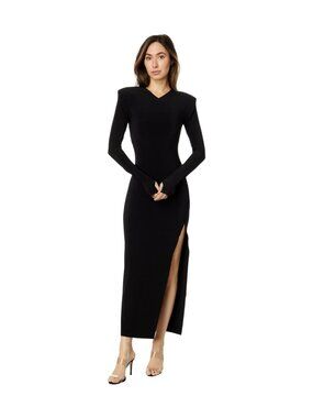 norma kamali tara long-sleeve dress Norma Kamali Long sleeve tara dress